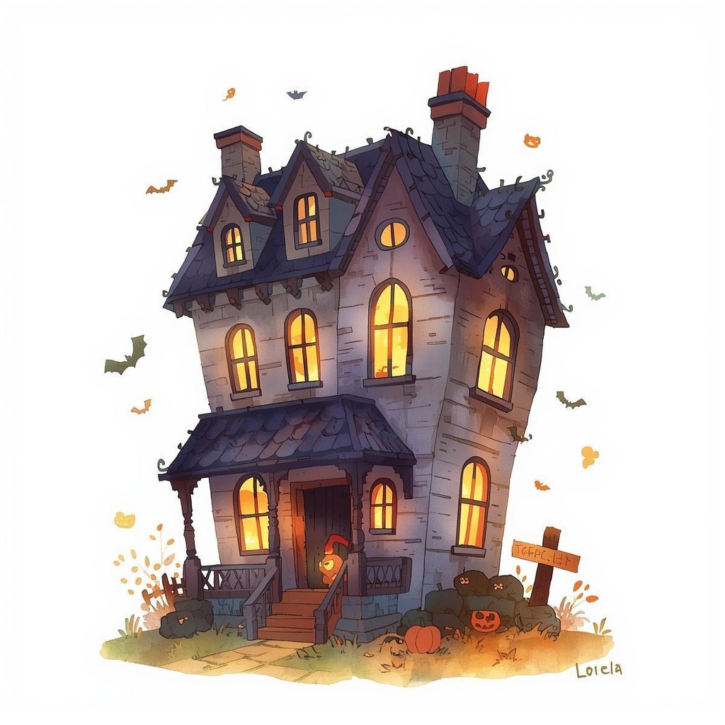 ほんわか水彩ハロウィンコレクション12セット PN背景透過