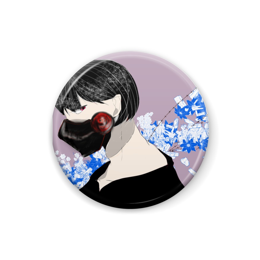 【言わず聞かず】缶バッジ　2個セット販売