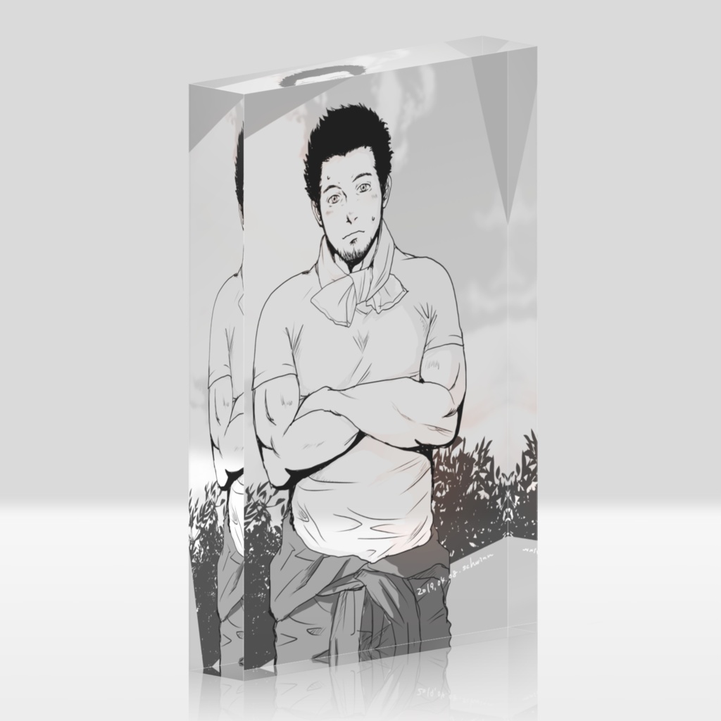 ガチム父アクリルブロック