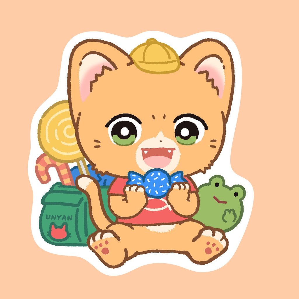 『うーにゃん』ステッカー