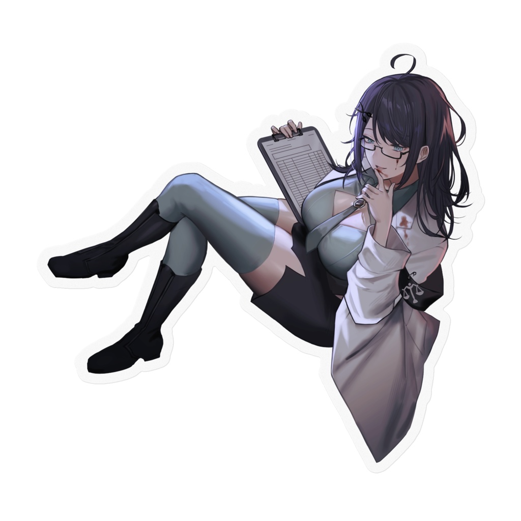 クリアステッカー 亜酔昏ヨイ 血付き