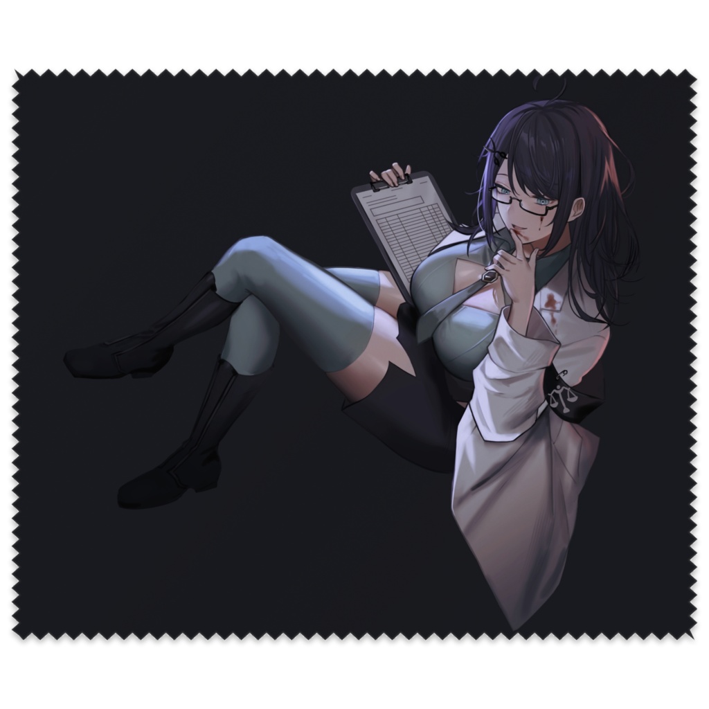 メガネ拭き　亜酔昏ヨイ　血付き