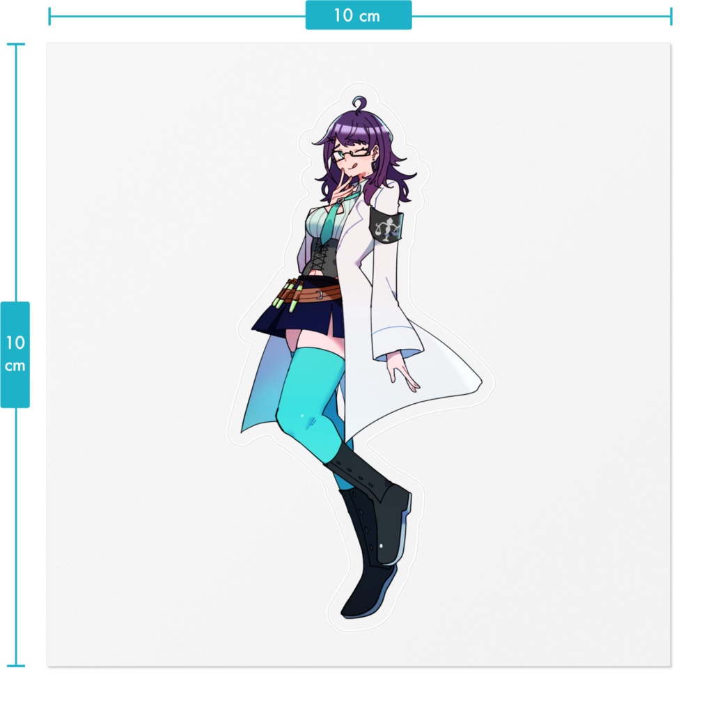 クリアステッカー 亜酔昏ヨイ てへぺろ