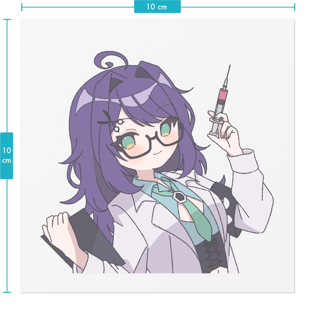 クリアステッカー 亜酔昏ヨイ ほわほわ