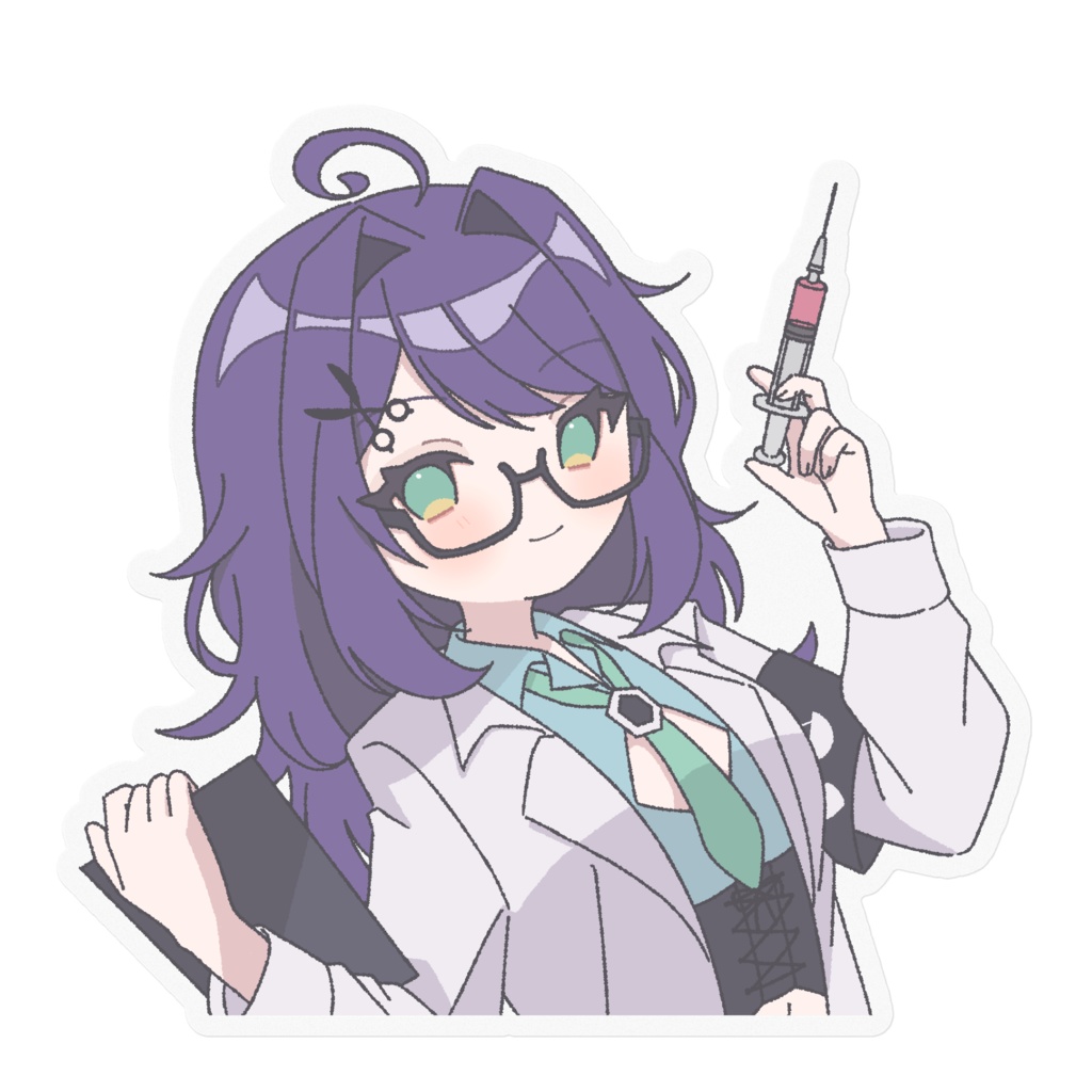 クリアステッカー 亜酔昏ヨイ ほわほわ
