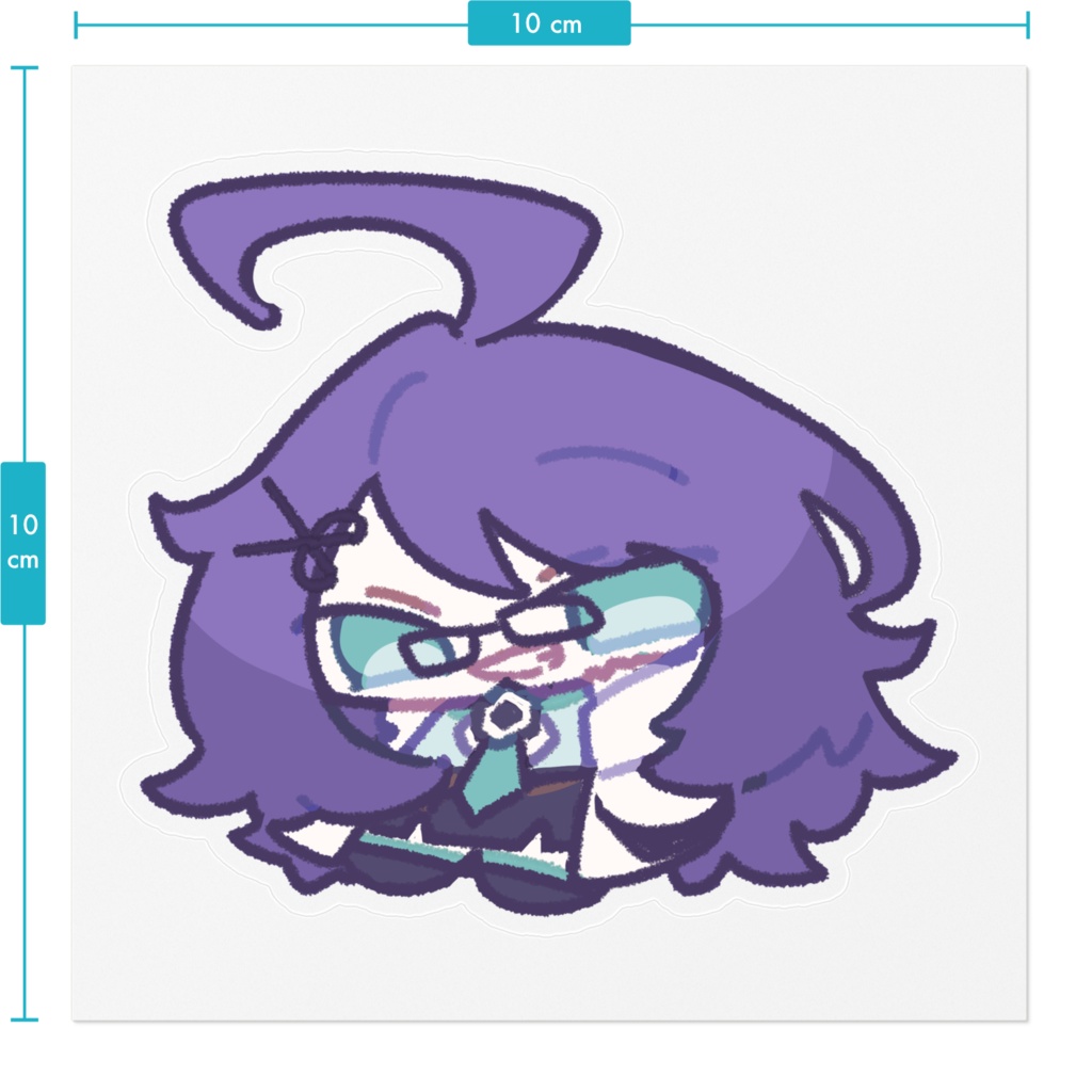 クリアステッカー 亜酔昏ヨイ 笑顔