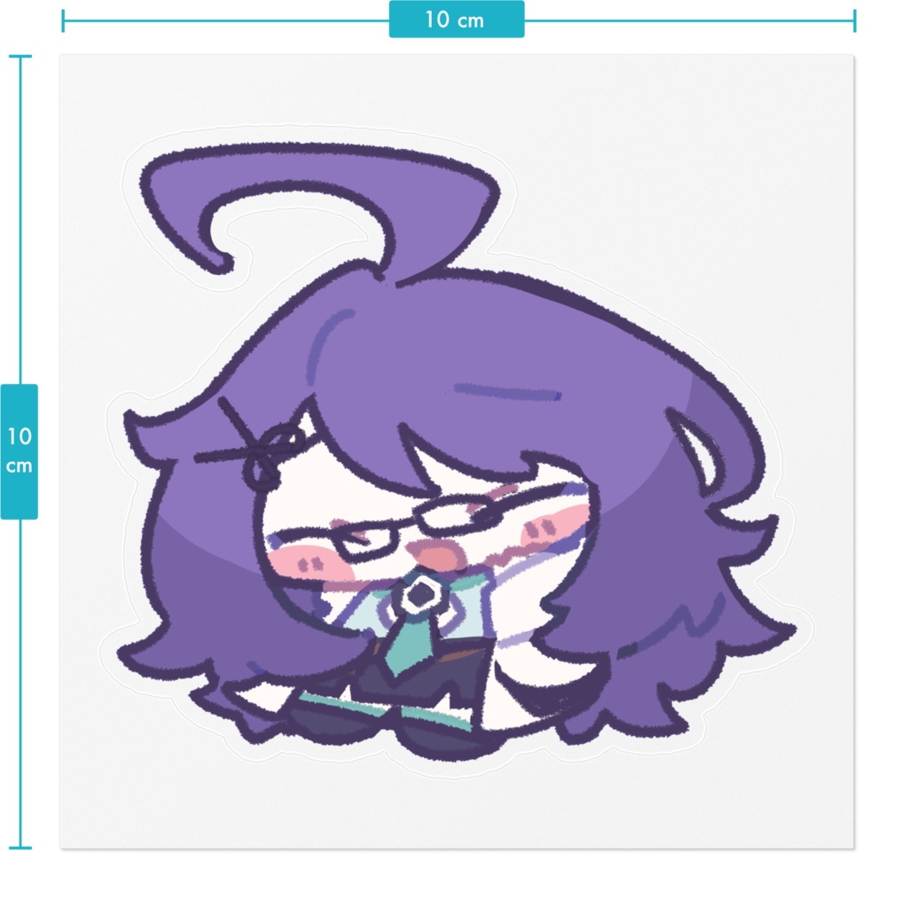 クリアステッカー 亜酔昏ヨイ 照れ