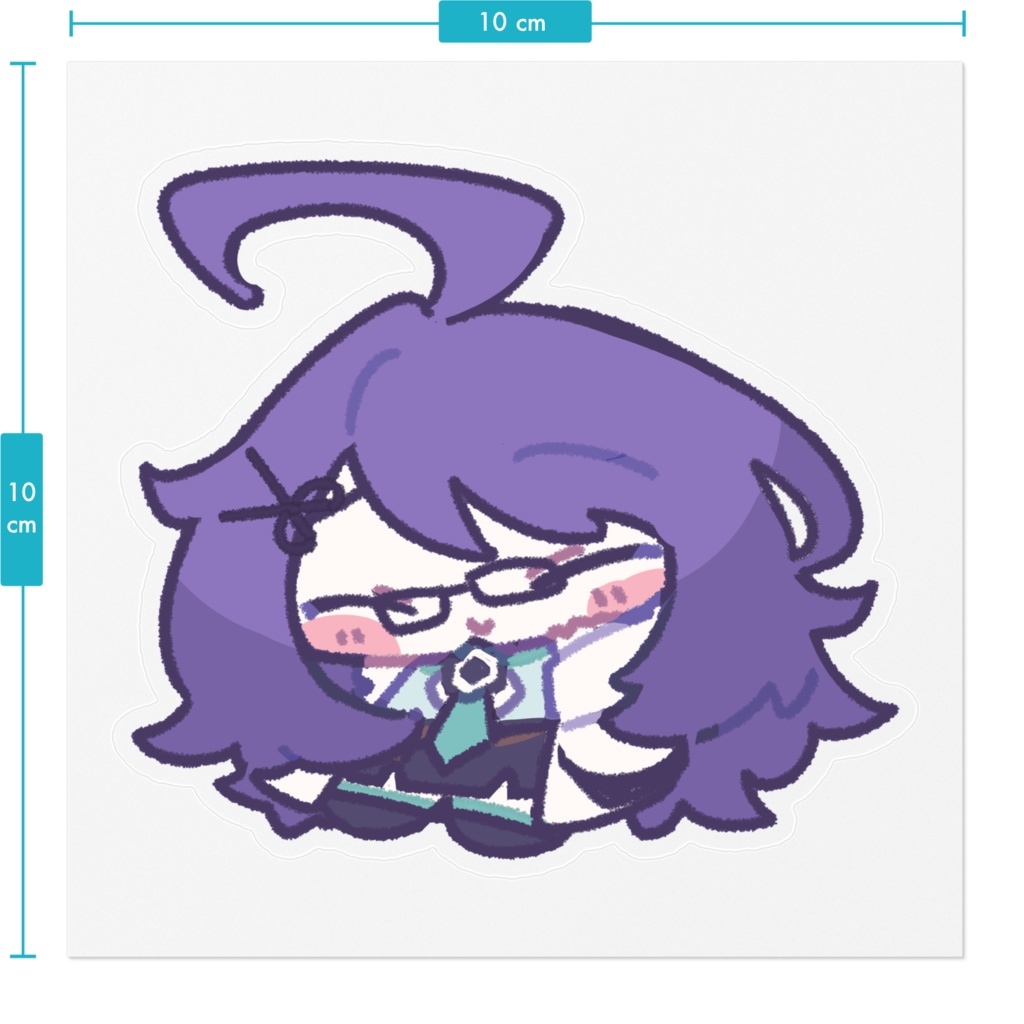 クリアステッカー 亜酔昏ヨイ 照れ1