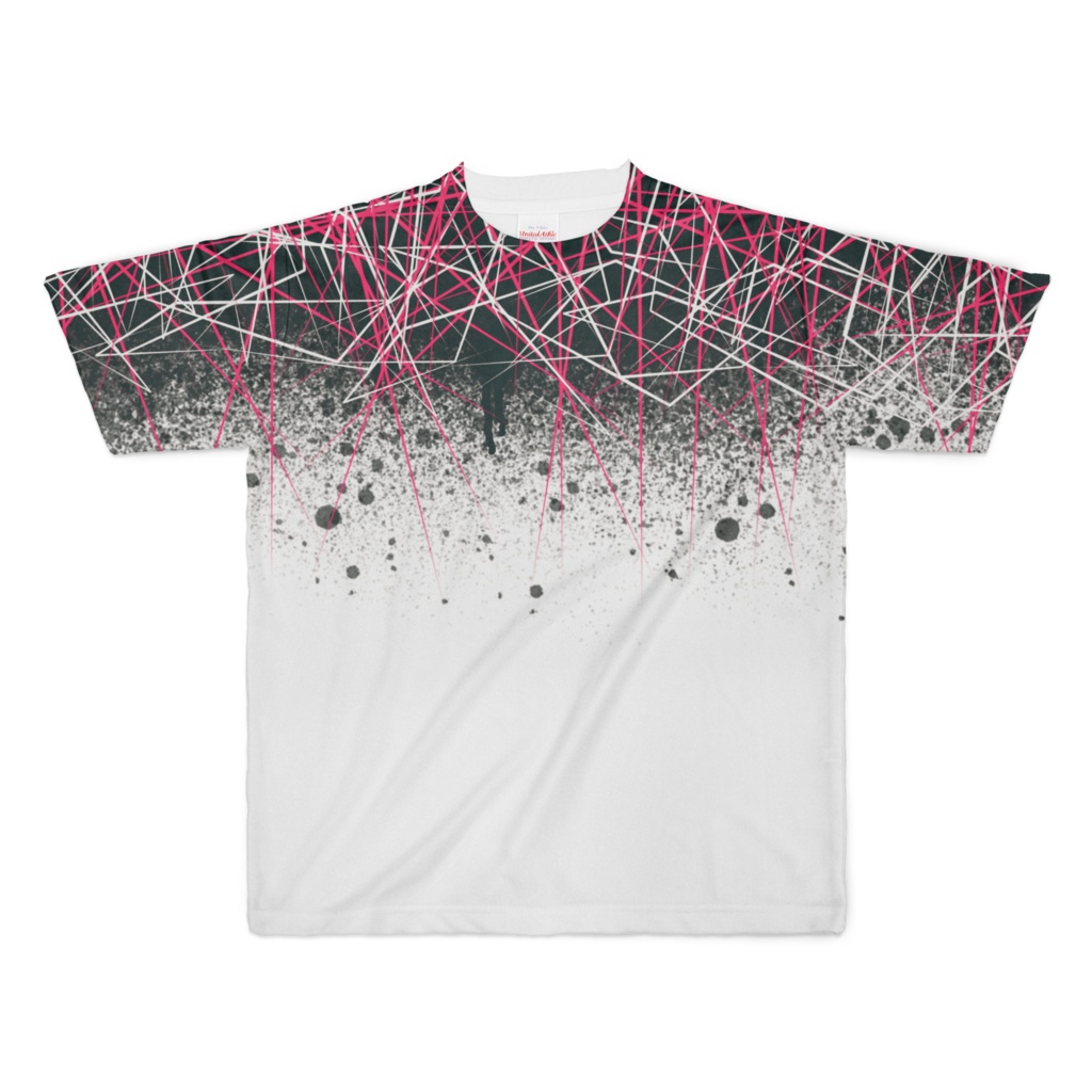 線とスプラッシュの大きなTシャツ(XLのみ)