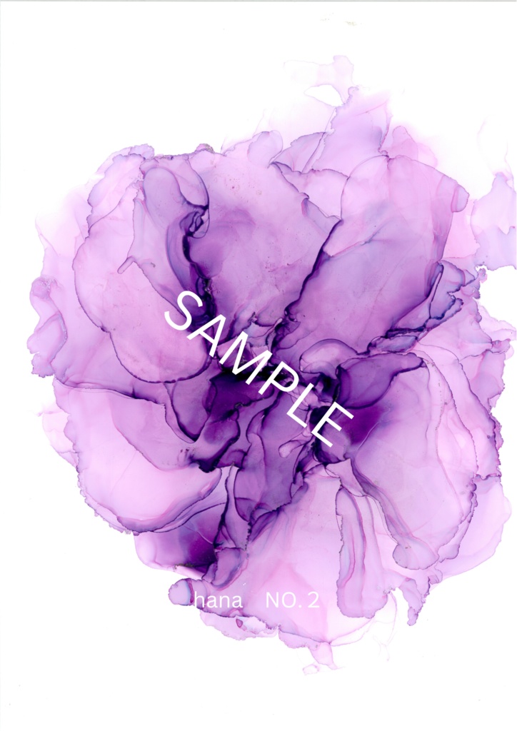 アルコールインクアート hanaシリーズ①