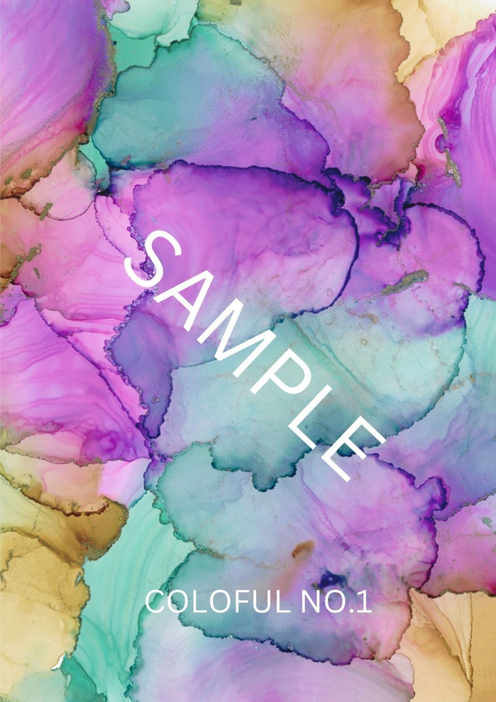 アルコールインクアート colorfulシリーズ①