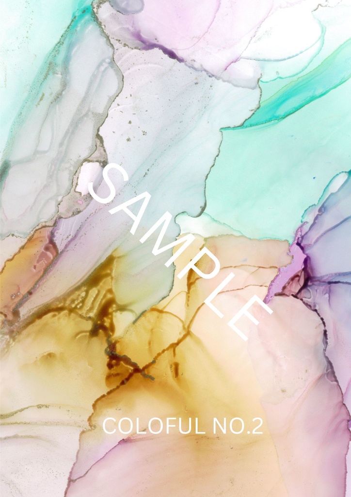 アルコールインクアート colorfulシリーズ①