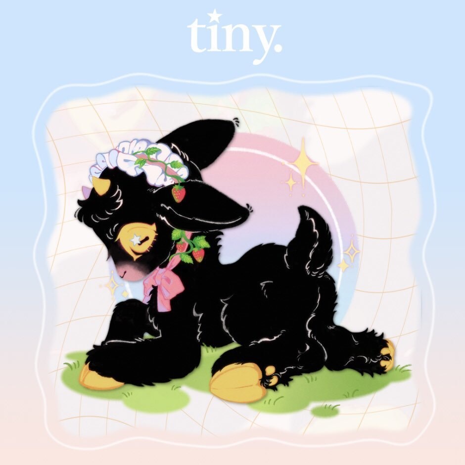 【tiny.】くろやぎちゃんミニキャンバス