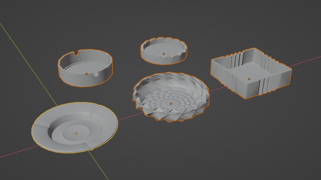 【無料 Free】灰皿5種 Ashtray