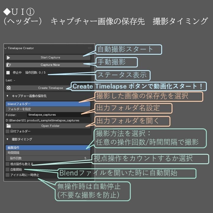 【Blenderアドオン】撮影からタイムラプス作成までBlender上で完結! Timelapse Creator