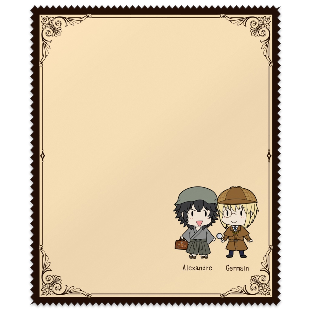 アレクとジェル探偵コスプレメガネ拭き