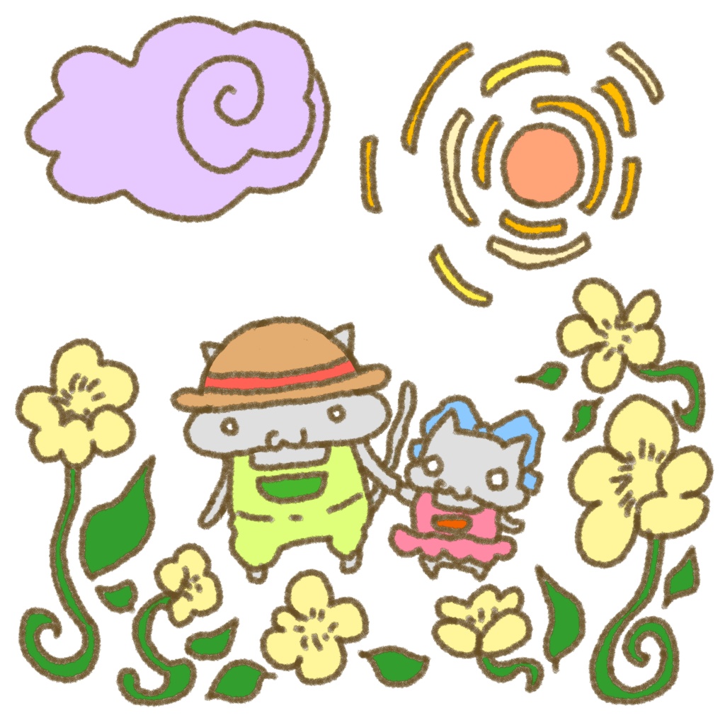 ネコ兄妹バッグ