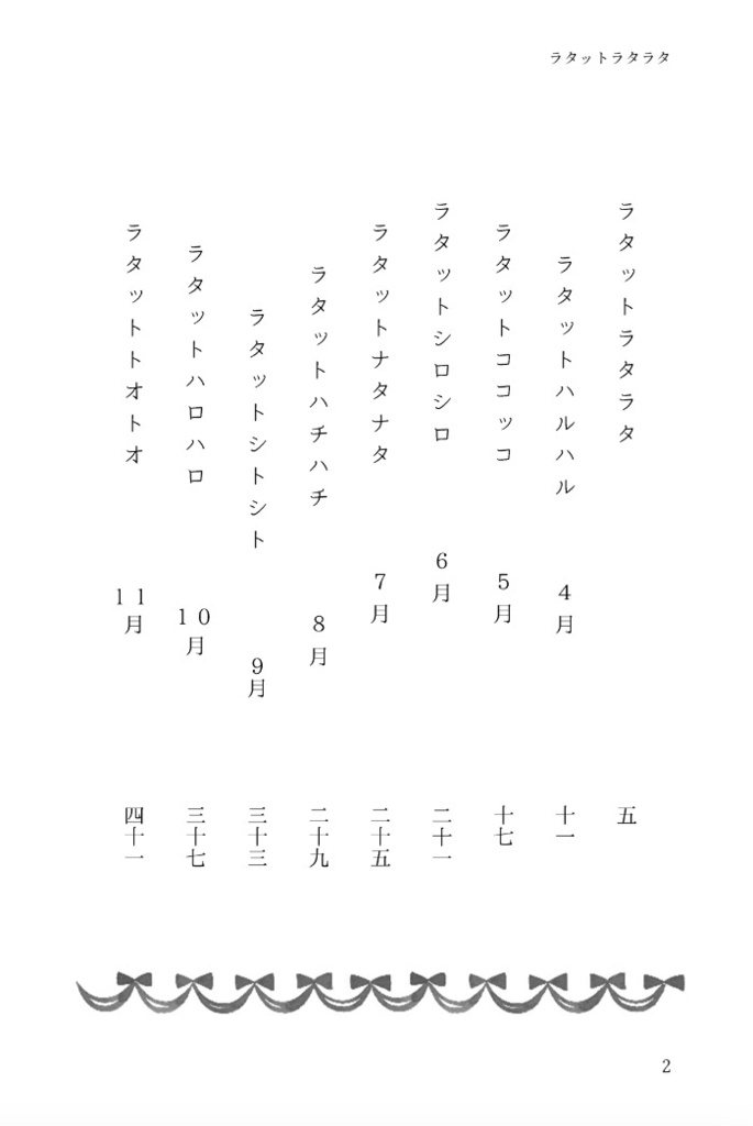 ラタットラタラタ