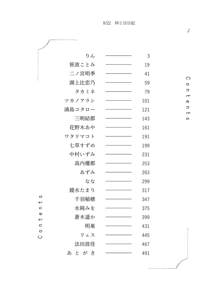 8/22 同じ日日記