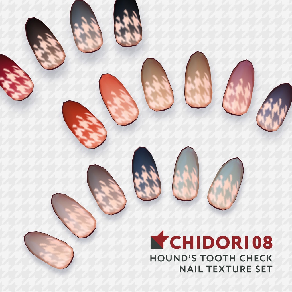 【VRoid正式版対応】千鳥格子セット (A)