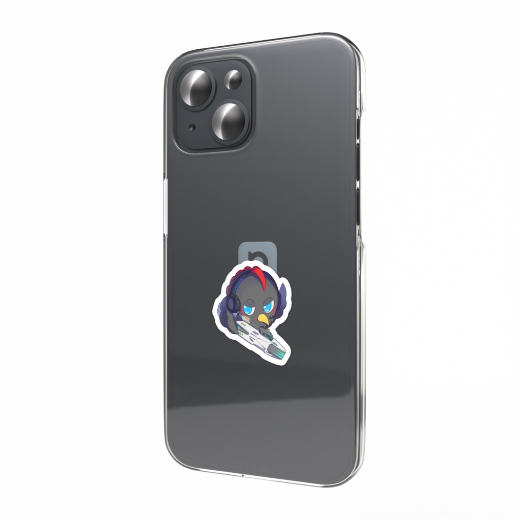 黒ひよこスマホステッカー