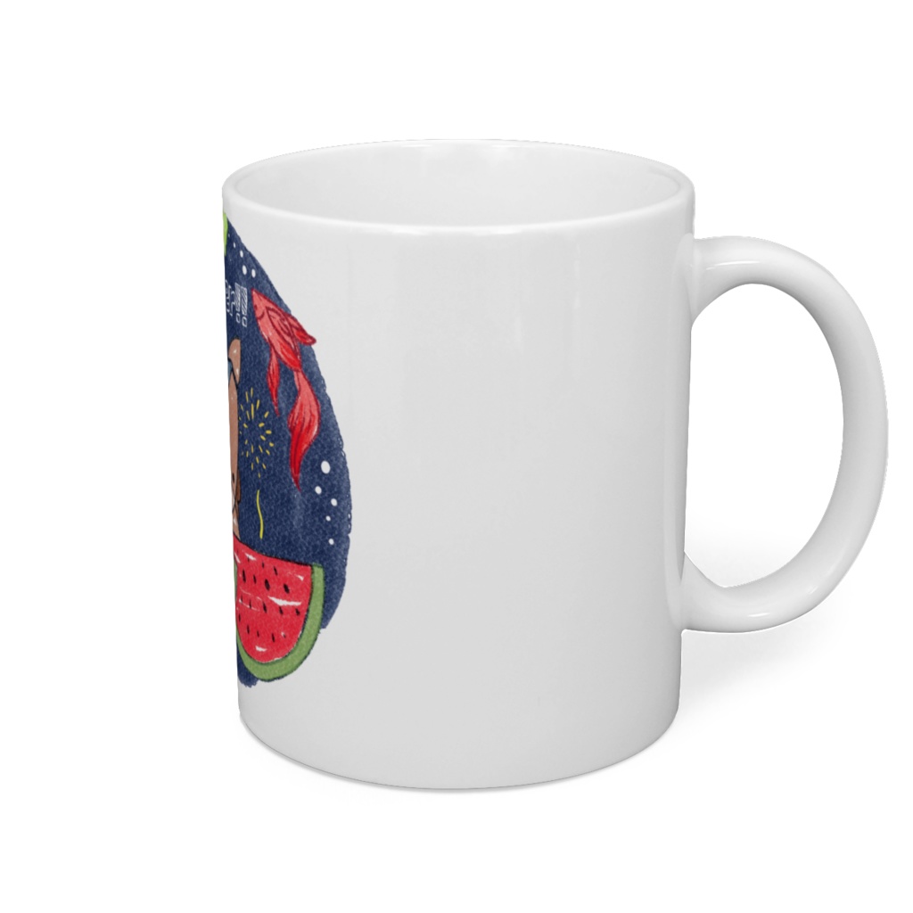 馬イラスト453 馬とスイカ 文字無し