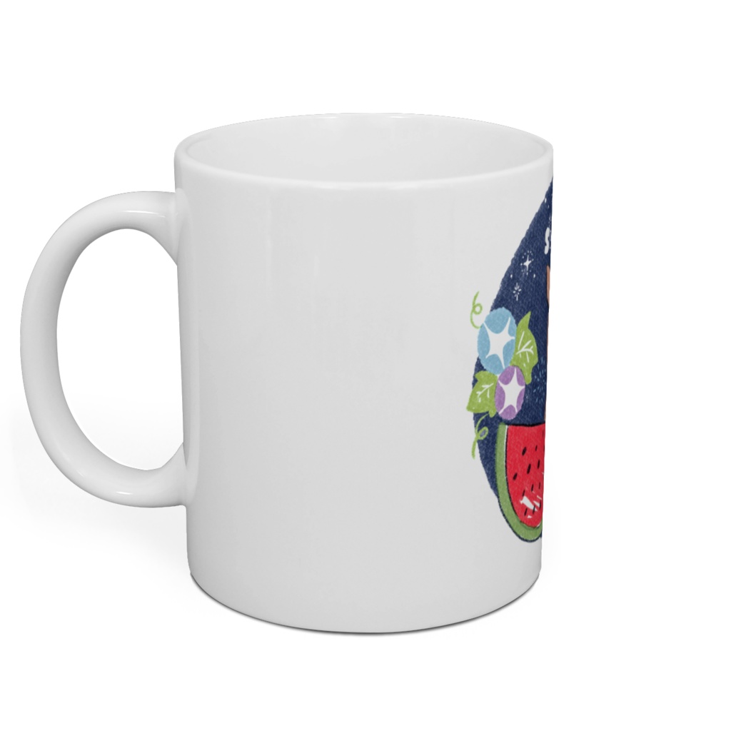 馬イラスト453 馬とスイカ 文字無し