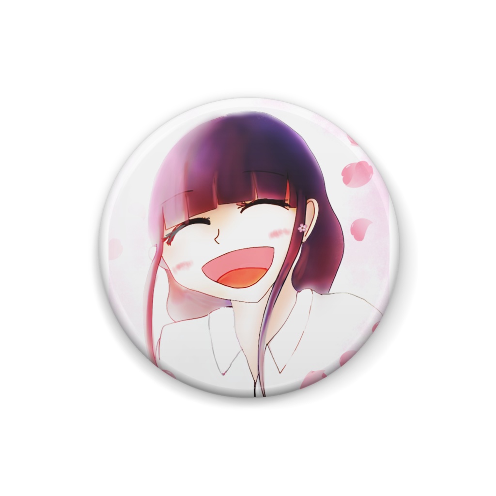 呪学缶バッチ　伊織雪２