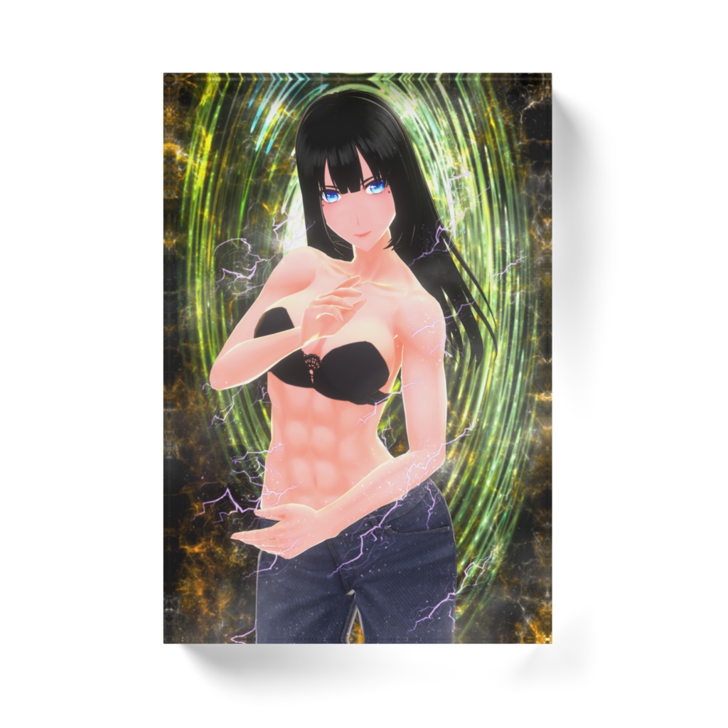 【アクリルブロック】腹筋女子+ジーンズ