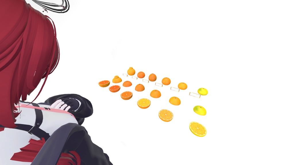 いろいろみかん|果実3Dアセットセット(全6種・展示用ラベル付き)