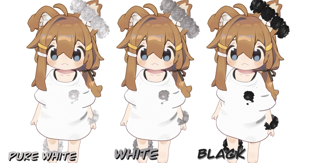 薔薇アクセサリーセット|Rose Brooch & Rose Halo (12色)