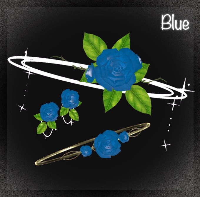 LumiCharmSet_Rose|薔薇ヘイロー&アクセサリーセット(花びらエフェクト・回転)【VRChat / PC】