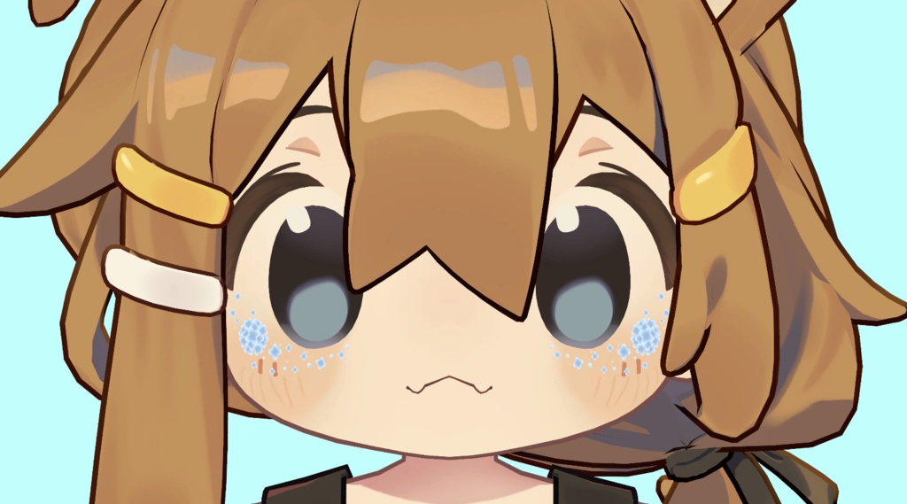 【無料/Free】紫陽花フェイスシール【VRChat向け】