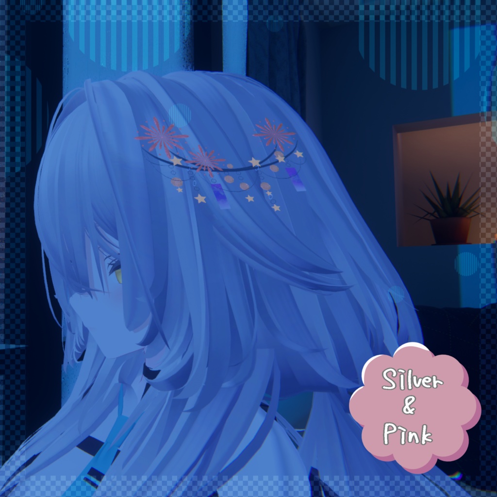 【揺れる3Dアクセ/VRChat】七夕×花火の飾り - Tanabata Fireworks Accessory -