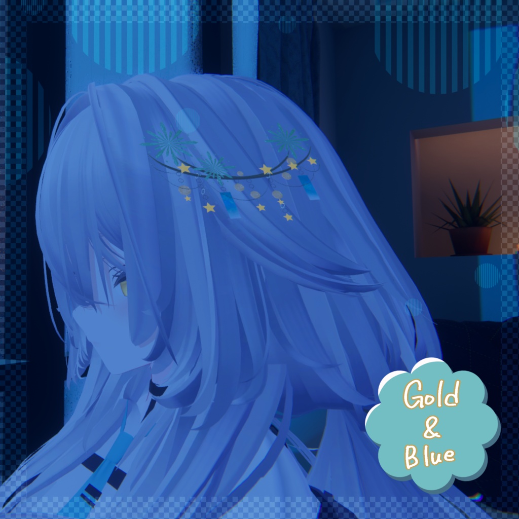 【揺れる3Dアクセ/VRChat】七夕×花火の飾り - Tanabata Fireworks Accessory -
