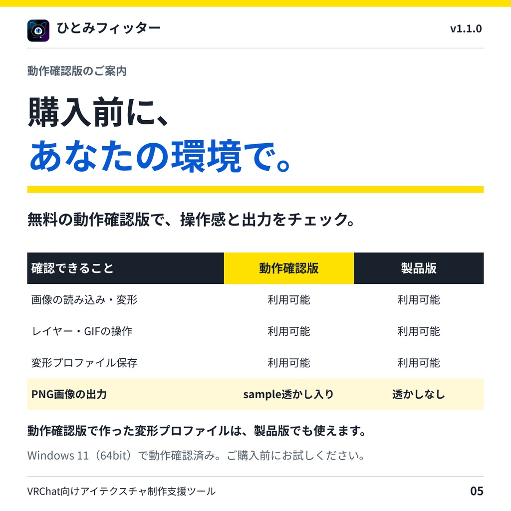 【9/13までセール中/VRChat向けアイテクスチャ制作支援ツール】ひとみフィッター