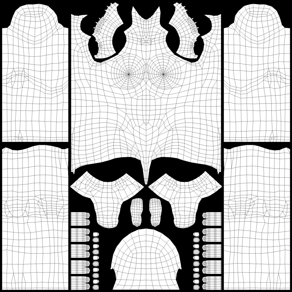 VRoid Studio Templates: Grids