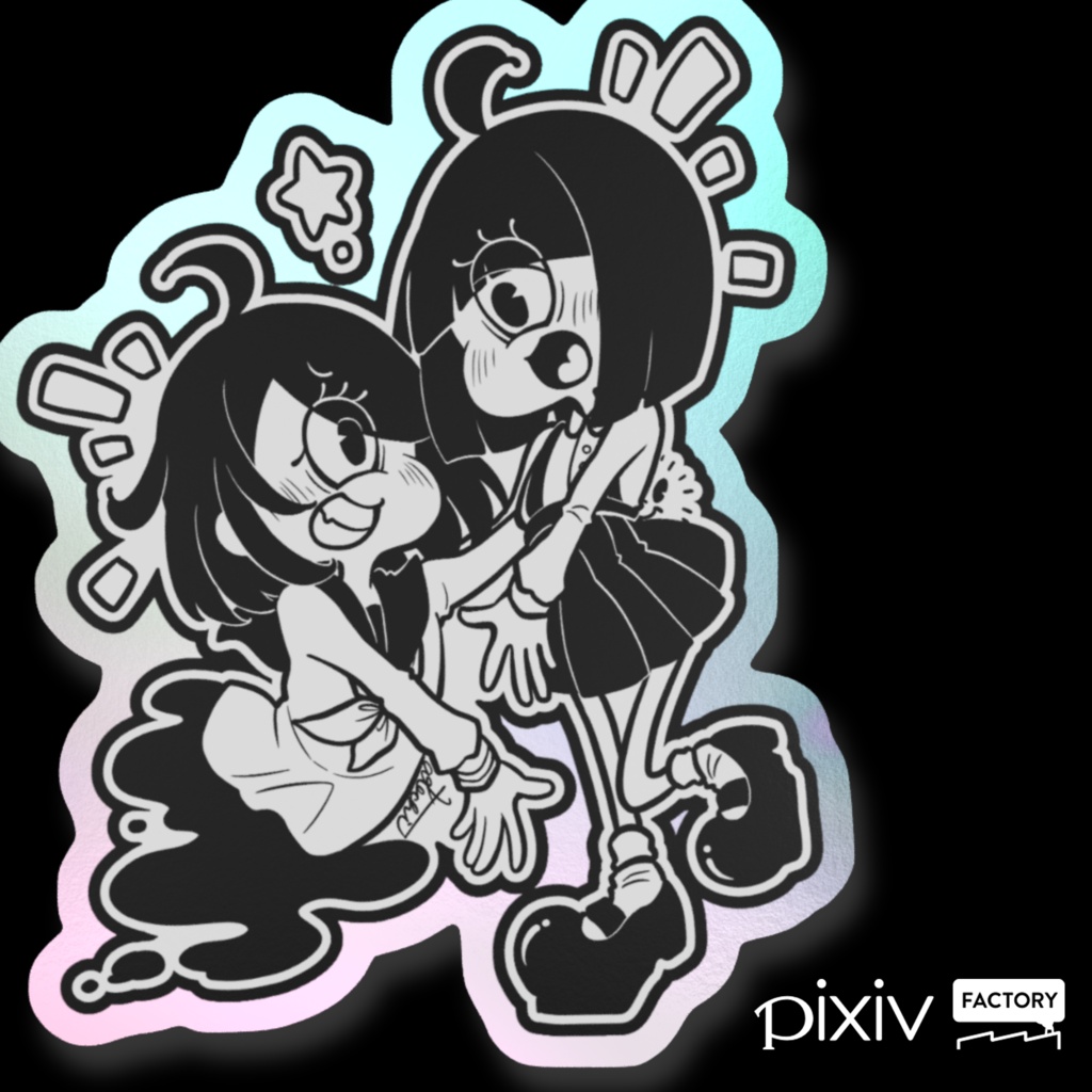 テケテケ＆花子仲良しステッカー