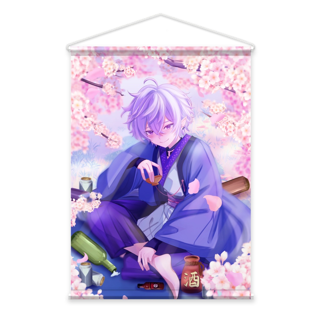 お花見タペストリー