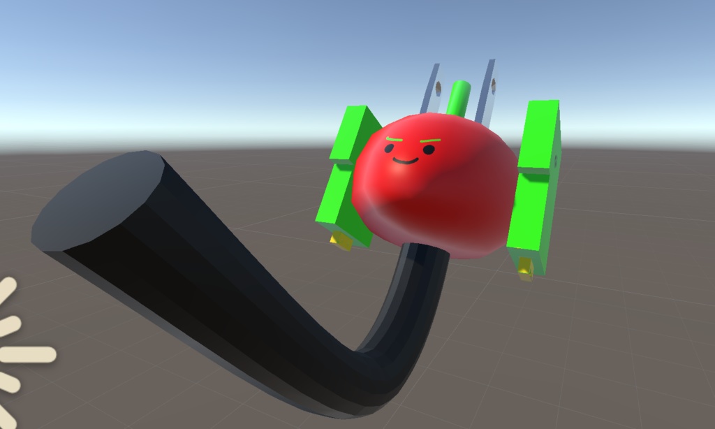 トマトヘッドつきの尻尾