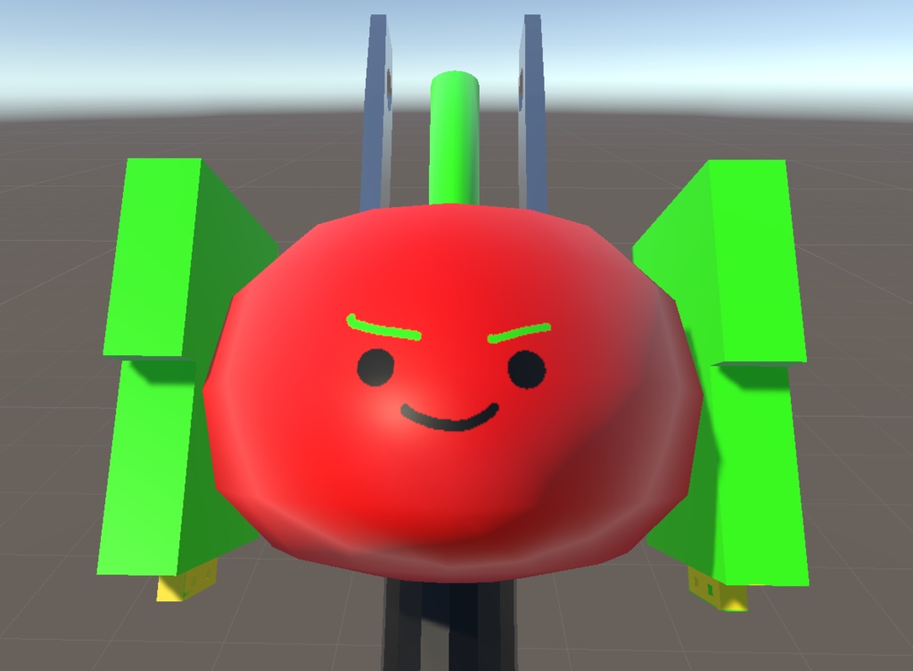 トマトヘッドつきの尻尾