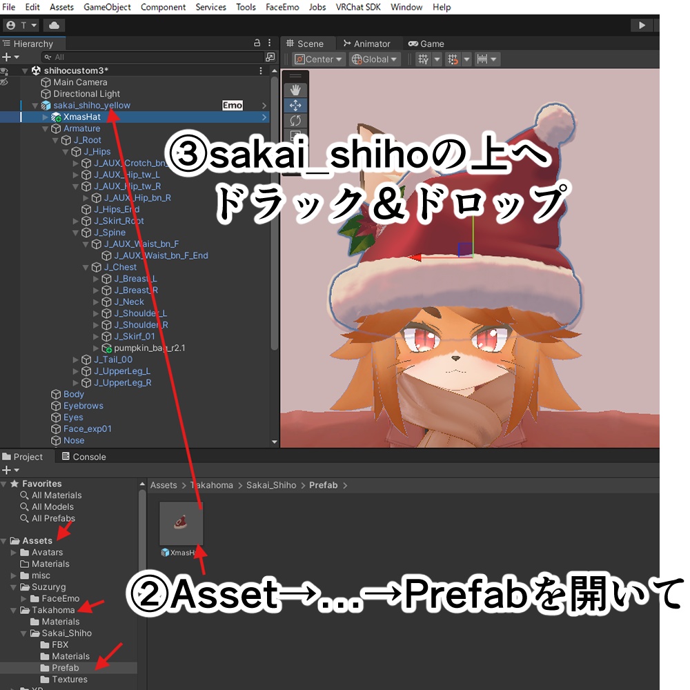 Xmas Hat w/ One Earhole