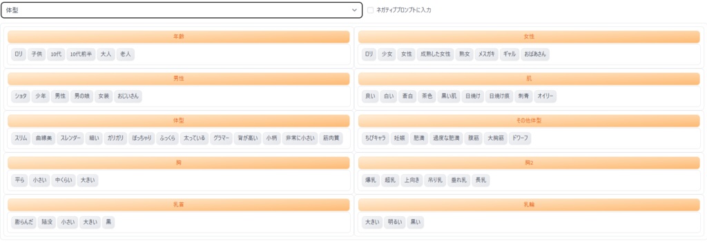 【初心者・中級者】顔・体型・髪・服装の便利なプロンプト集‼