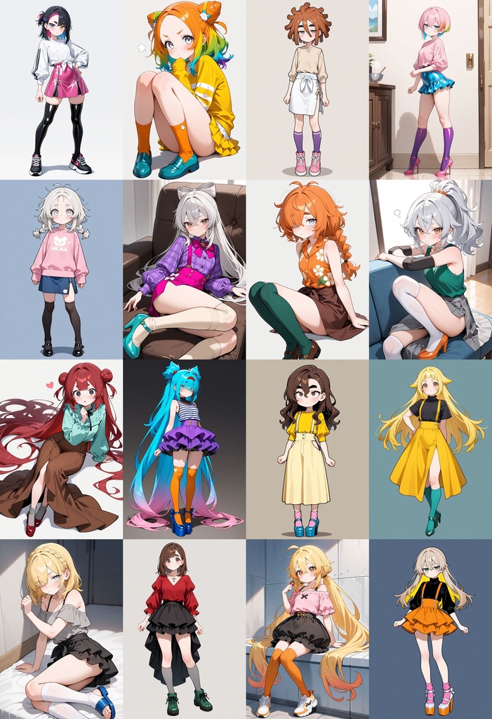 【初心者・中級者】顔・体型・髪・服装の便利なプロンプト集‼