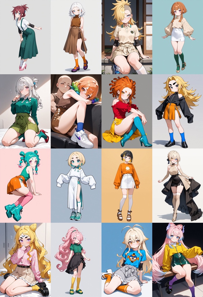 【初心者・中級者】顔・体型・髪・服装の便利なプロンプト集‼