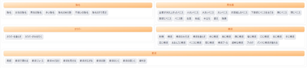普段よく使っている単語プロンプト集(えちえちイラストを作りたい人向け)