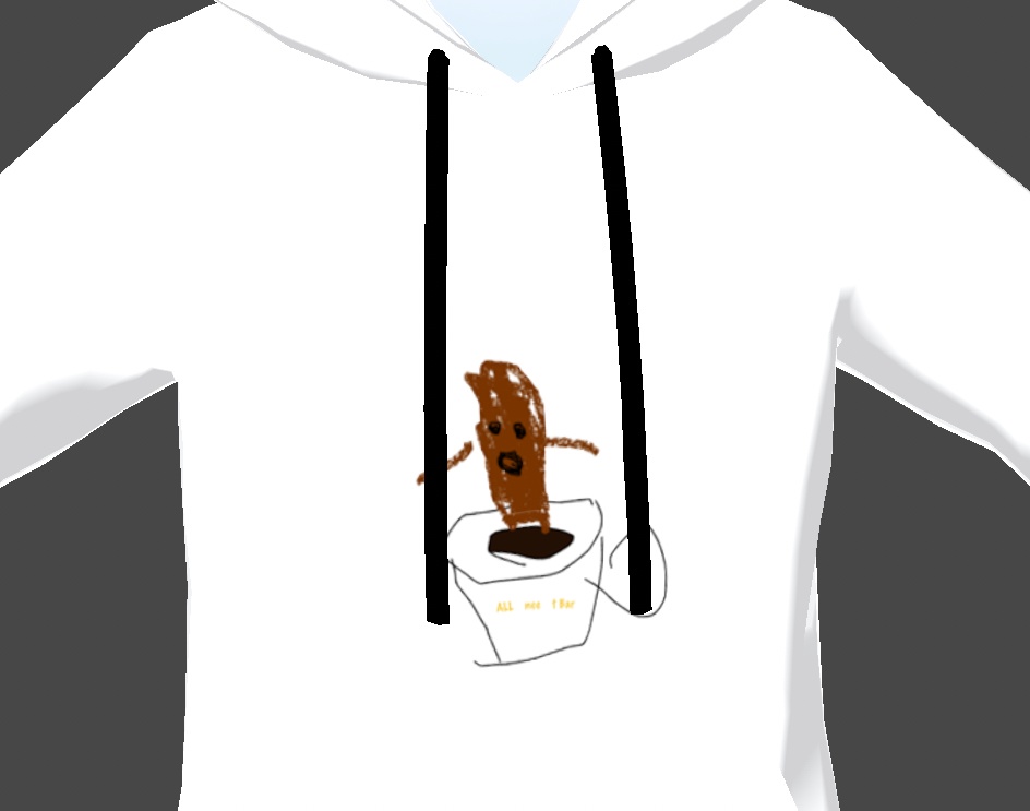 ウインナーコーヒー君_パーカーwhite(VRoidStudio_texture)