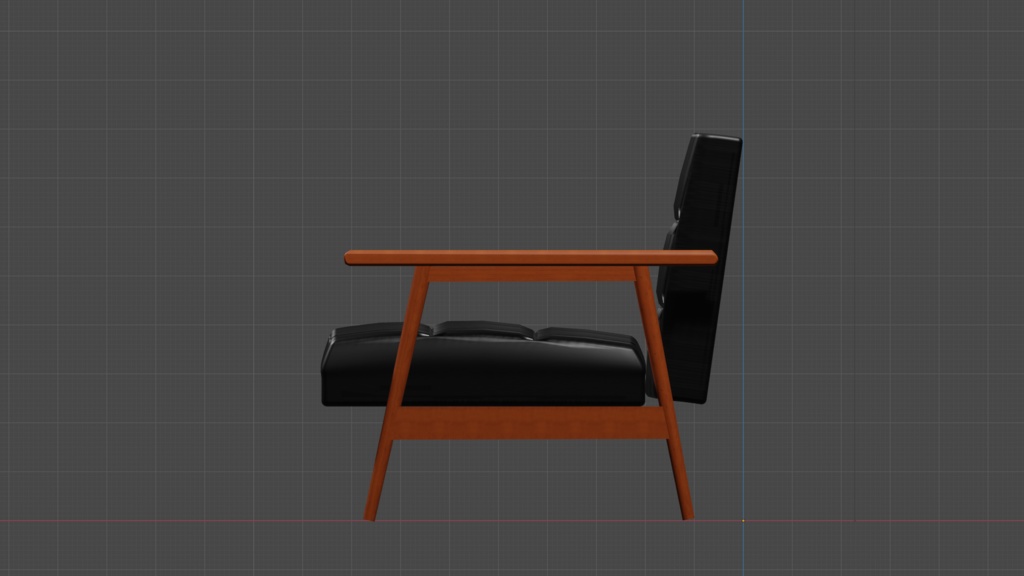 レトロ調ソファ_革_ブラック