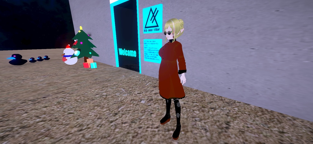 サングラス_金縁_黒レンズ_飾り付き