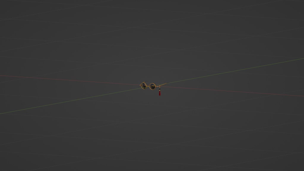 サングラス_金縁_黒レンズ_飾り付き